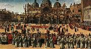 Gentile Bellini Procession of the True Cross in Piazza San Marco France oil painting artist